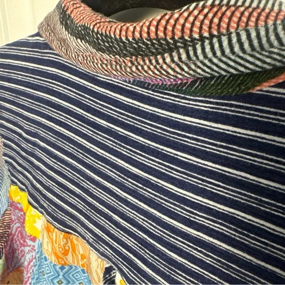 Caleaas Oversized Patchwork Embroidered Boho Blouse PL Johnny Was Style - Picture 4 of 9